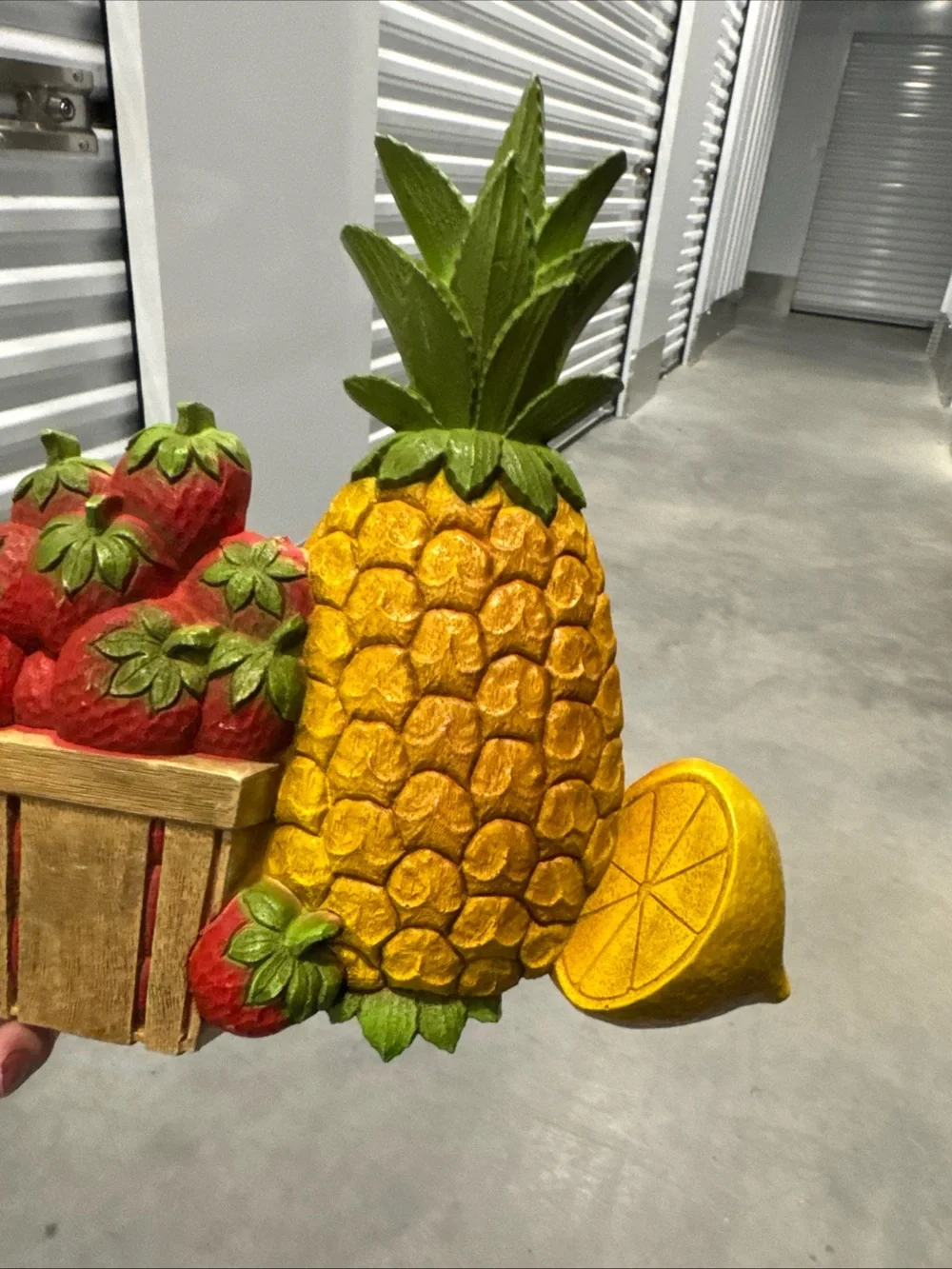Decorative Pineapple and Strawberry Wall Accent - Homeco Yellow & Red